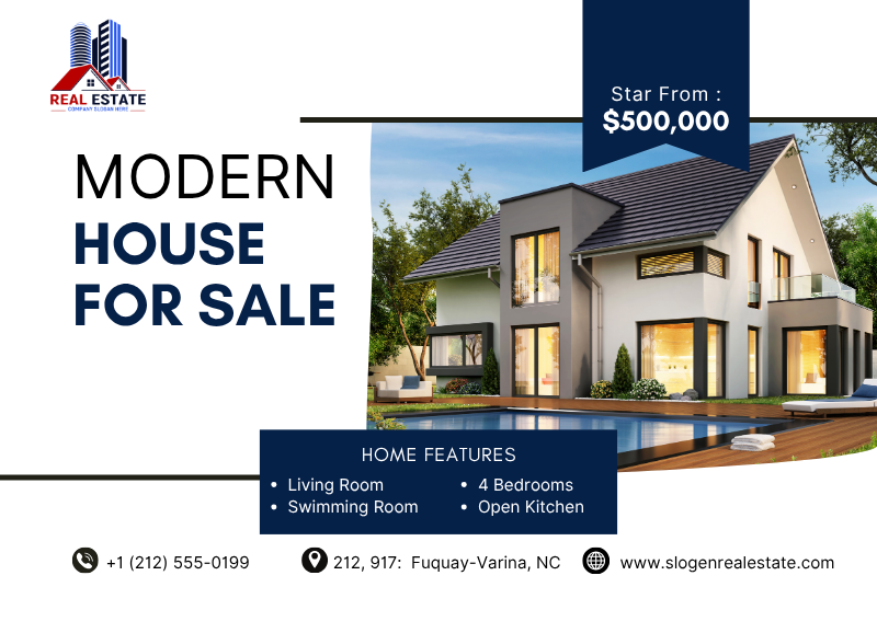 Postcard for real estate investment firm in Fuquay-Varina, NC