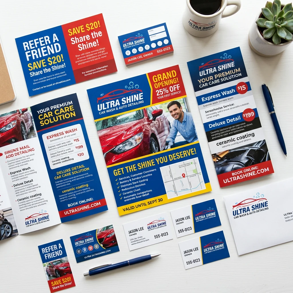 Automotive services direct mail postcards