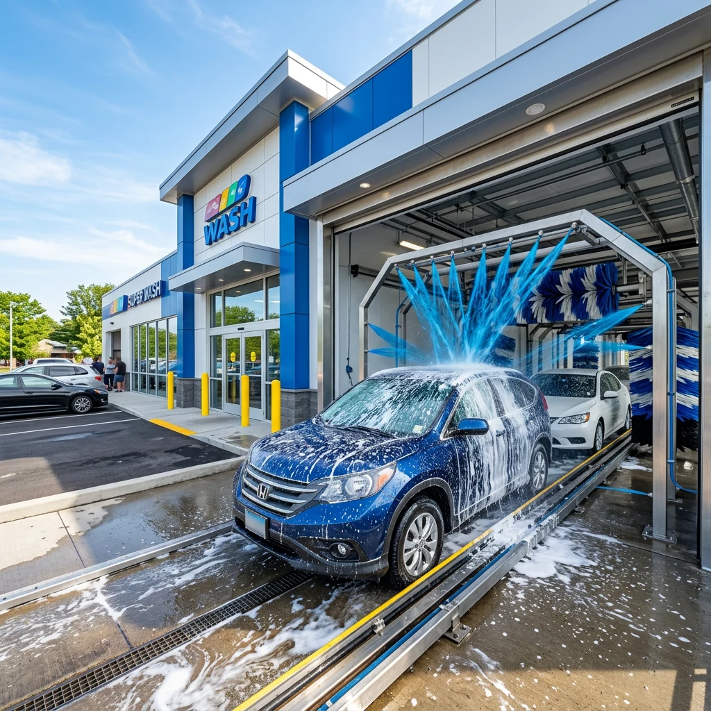 Professional car wash facility
