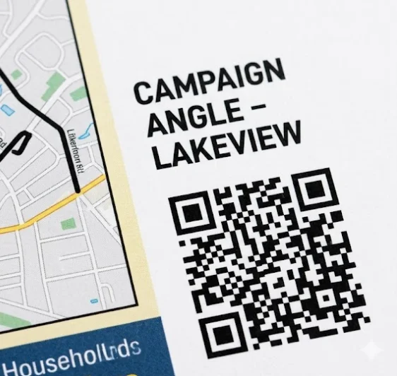 Dallas local postcard route creative