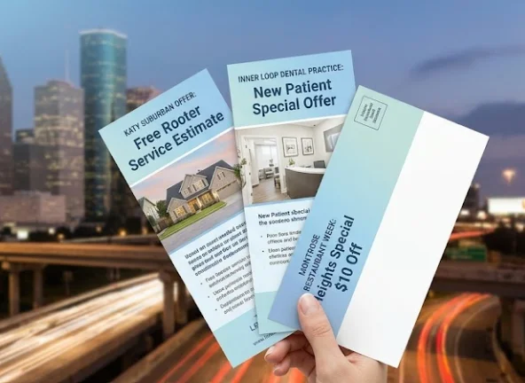 Houston local postcard marketing